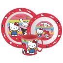 Hello Kitty And Friends dinner set, micro plastic set with mug 390 ml