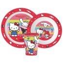 Hello Kitty And Friends dinner set, micro plastic set, with cup 260 ml