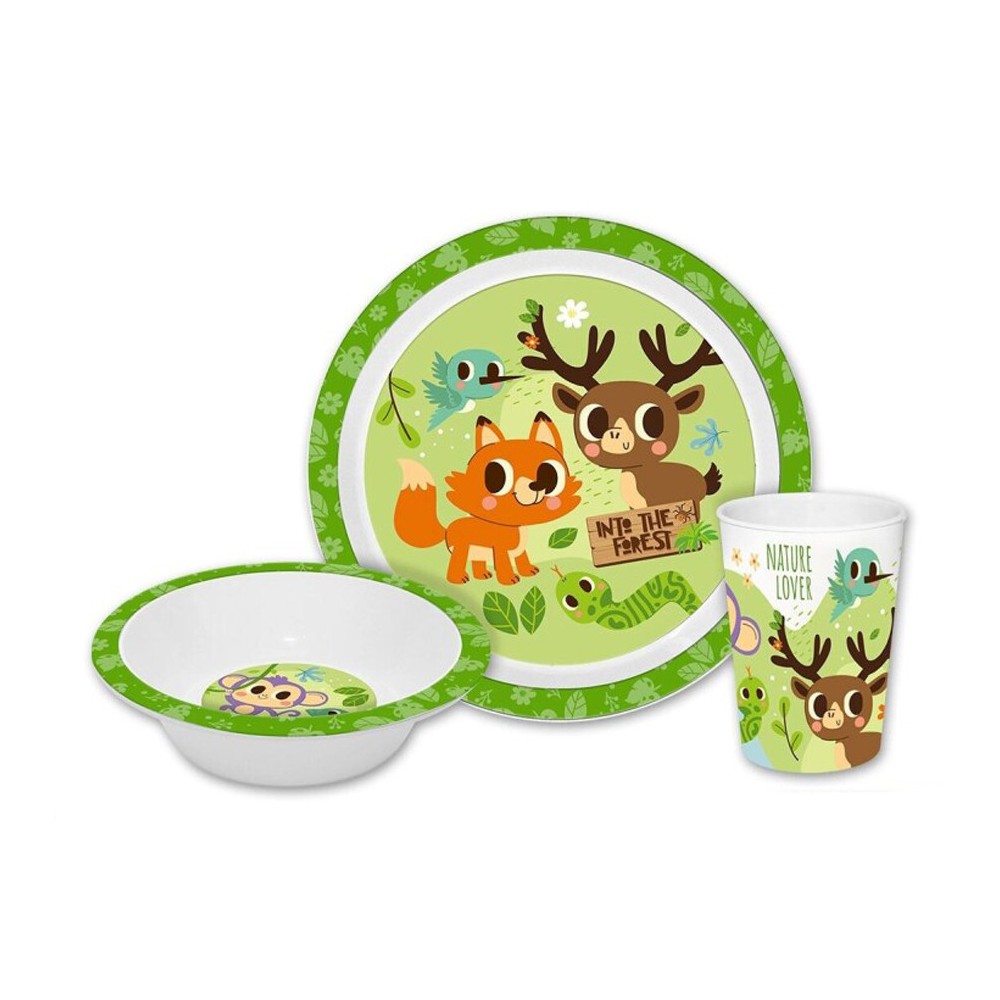 Animals Into the Forest, tableware set, microwavable plastic