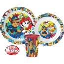 Paw Patrol dinner set, micro plastic set, cup 260 ml