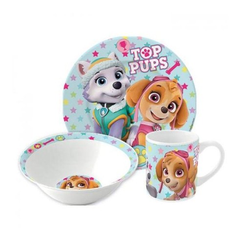 Paw Patrol Girl Stars porcelain dinner set in gift box