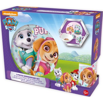 Paw Patrol Girl Stars porcelain dinner set in gift box