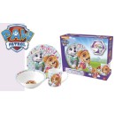 Paw Patrol Girl Stars porcelain dinner set in gift box