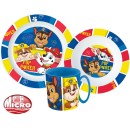 Paw Patrol Pup Power tableware set, micro plastic set with mug 350 ml