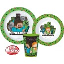 Minecraft dinner set, micro plastic set, cup 260 ml