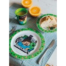 Minecraft dinner set, micro plastic set, cup 260 ml