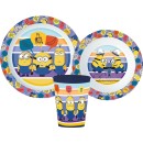 Minions dinnerware set, micro plastic set, with cup 260 ml