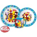 Spiderman Spidey dinner set, micro plastic set with mug 265 ml