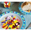 Spiderman dinner set, micro plastic set, with cup 260 ml