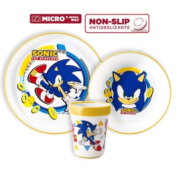 Sonic the Hedgehog non-slip dining set, micro plastic set