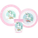 Unicorn Range dinner set, micro plastic set, with cup 260 ml
