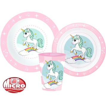 Unicorn Range dinner set, micro plastic set, with cup 260 ml