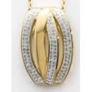 Victoria Gold-colored white stone pendant