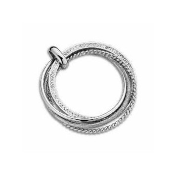 Victoria Silver-colored pendant with white stones