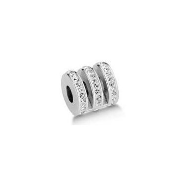 Victoria Silver-colored white stone pendant