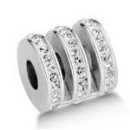 Victoria Silver-colored white stone pendant