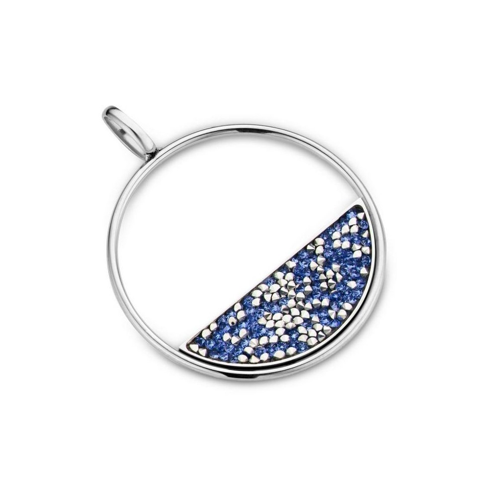 Victoria Silver Colored Blue Stone Pendant