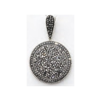 Victoria Silver-colored pendant with stones