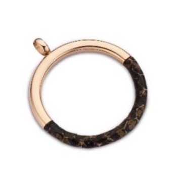 Victoria Rose gold colored pendant with brown pattern