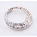 Victoria Rose gold color white stone pendant