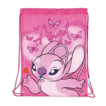 Disney Lilo and Stitch Pink Angel sports bag, gym bag 44 cm