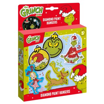 The Grinch Dr Seuss diamond painting set with hanger