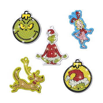 The Grinch Dr Seuss diamond painting set with hanger
