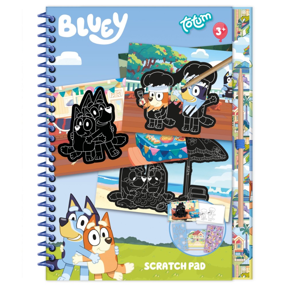 Bluey Fun scratch art kit and activity set