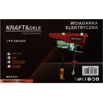 Wyciągarka elektryczna linowa 250kg KD1524