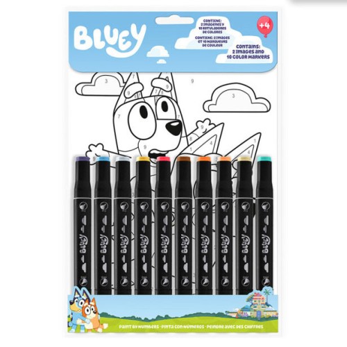 Bluey Life number coloring book