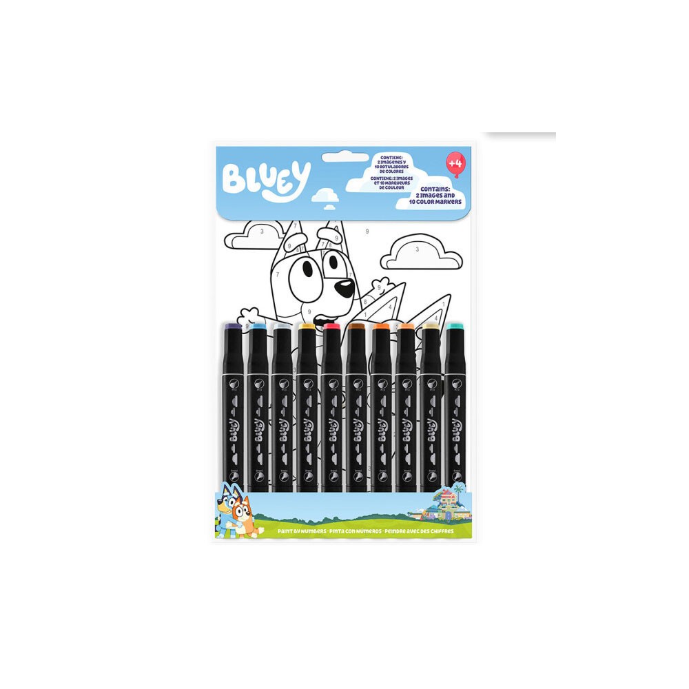 Bluey Life number coloring book