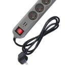 Przedłużacz z  gniazdami USB  1,5m KD4033