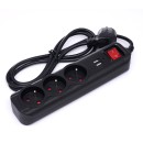 Przedłużacz z  USB 1,5m 3 gniazda KD4031