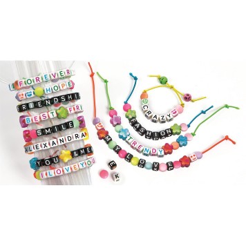 Crazy Chic Message creative bracelet making set Clementoni