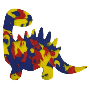 Colour Dinosaur Foam Shapes, Pack of 12