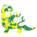 Colour Dinosaur Foam Shapes, Pack of 12