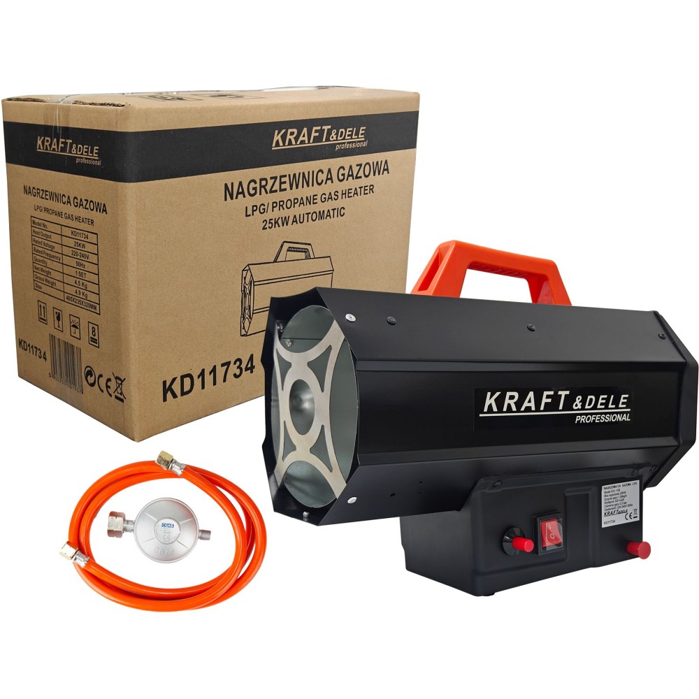 Nagrzewnica gazowa 25kW + reduktor KD11734