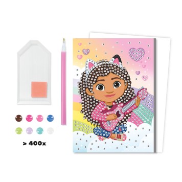 Gabby's Dollhouse Music diamond painting card