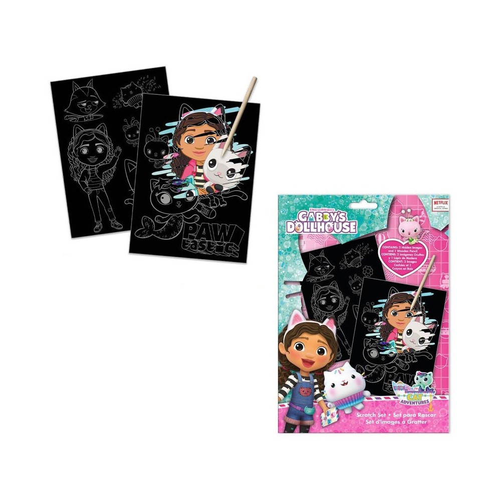 Gabby's Dollhouse Smoothie Land scratch art kit