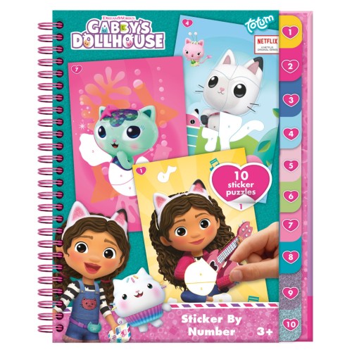 Gabby's Dollhouse Sprinkle Party puzzle sticker and coloring set