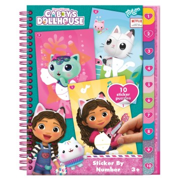 Gabby's Dollhouse Sprinkle Party puzzle sticker and coloring set