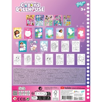 Gabby's Dollhouse Sprinkle Party puzzle sticker and coloring set