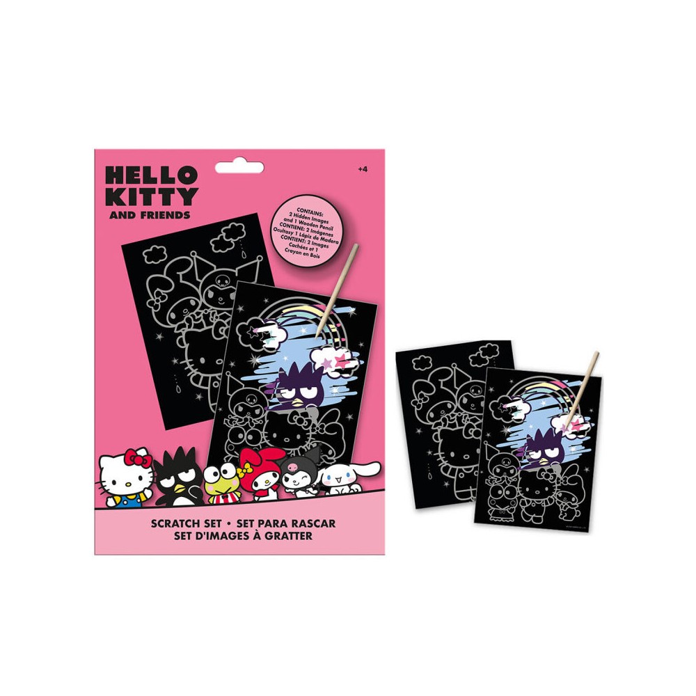 Hello Kitty Friends scratch art set