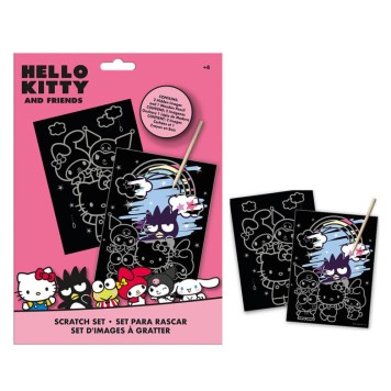 Hello Kitty Friends scratch art set