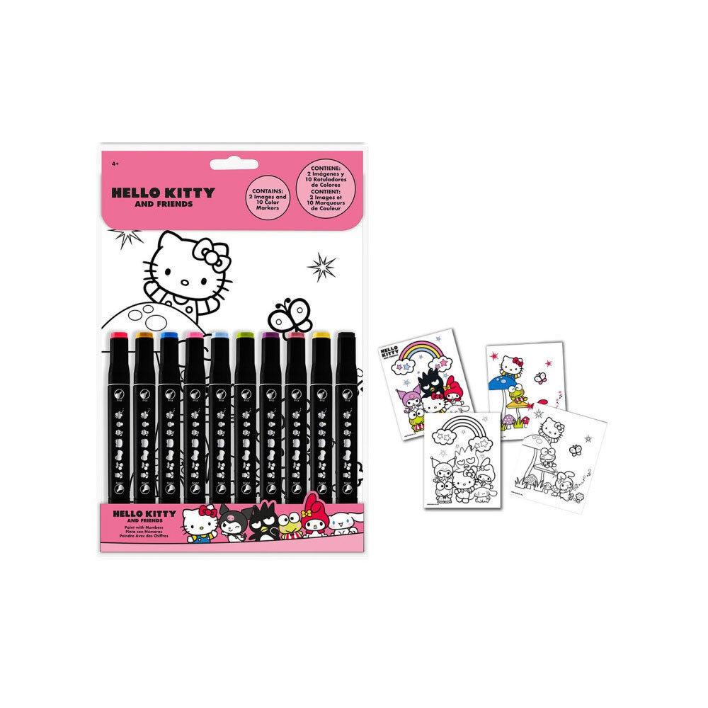 Hello Kitty number coloring book