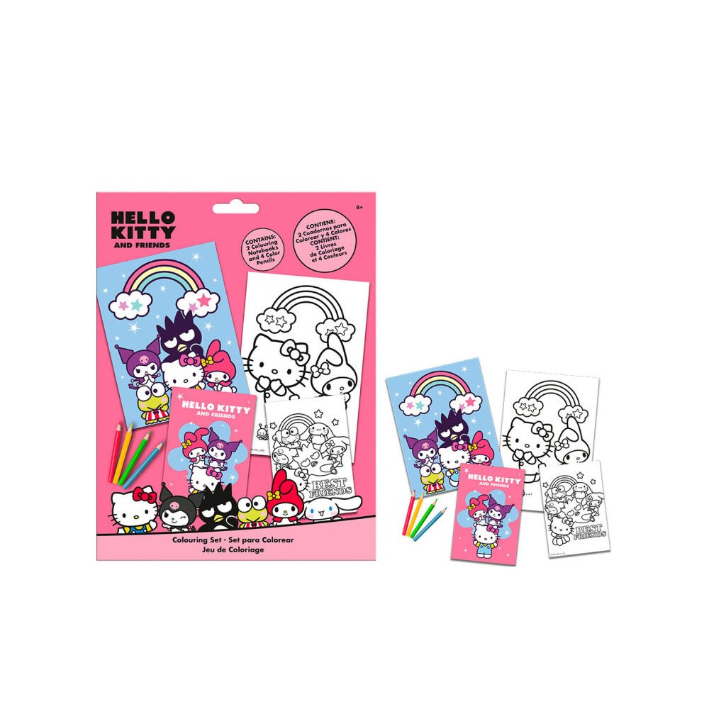 Hello Kitty Friends coloring set