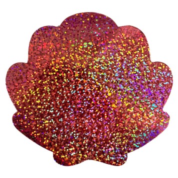 Colour Shell Holographic Foam Shape 12 pcs