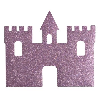 Colour Castle glitter foam shape (12 pieces)