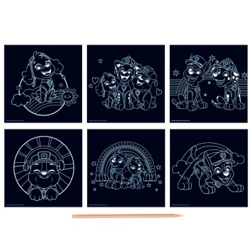 Paw Patrol Team scratch picture scratcher set