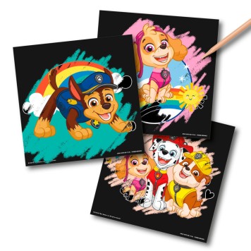 Paw Patrol Team scratch picture scratcher set